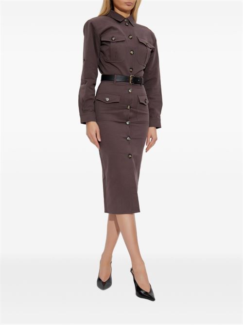 Abito midi SELF PORTRAIT | AW25077MABROWN